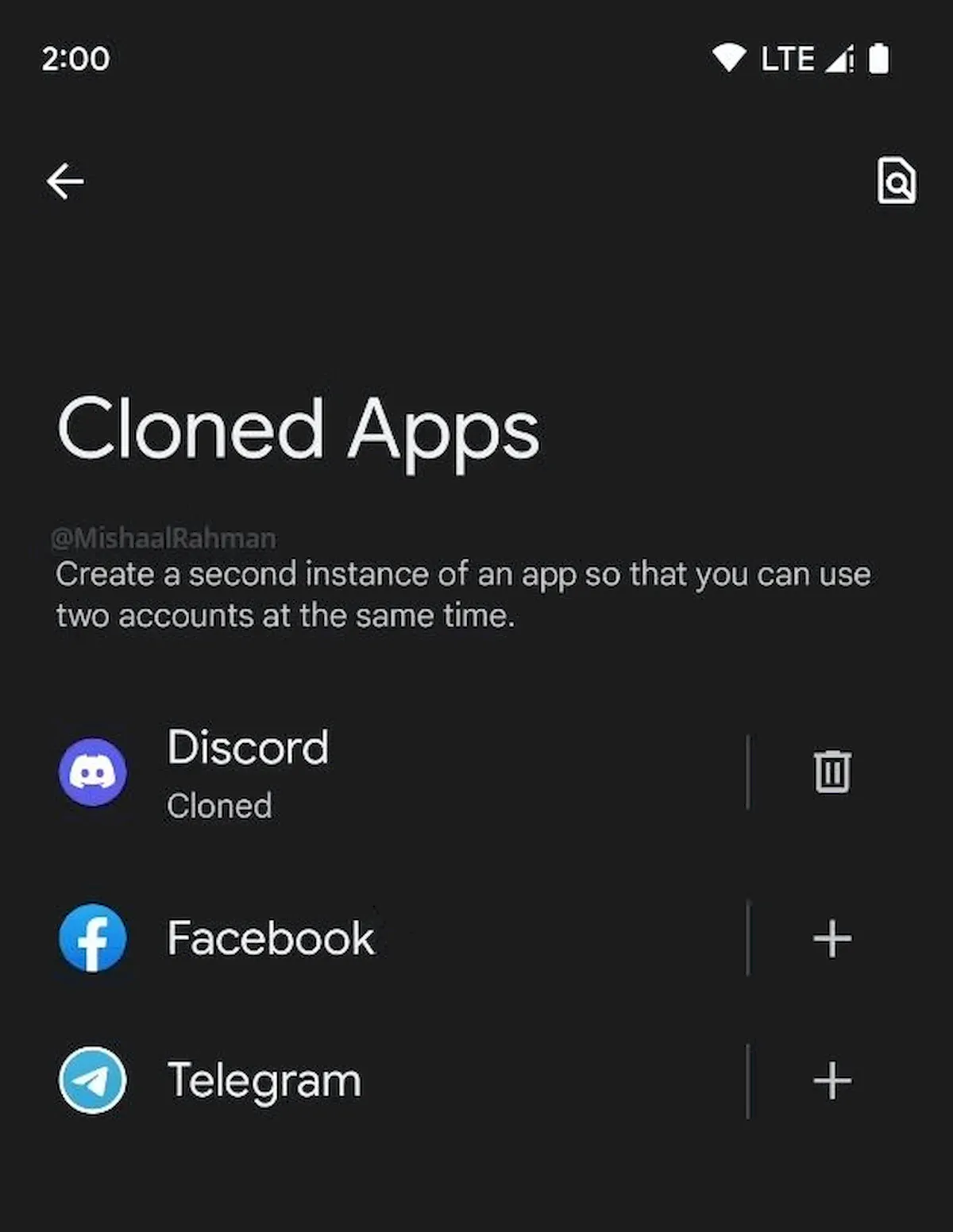 Android 14 poderá permitir o uso de duas cópias do mesmo app