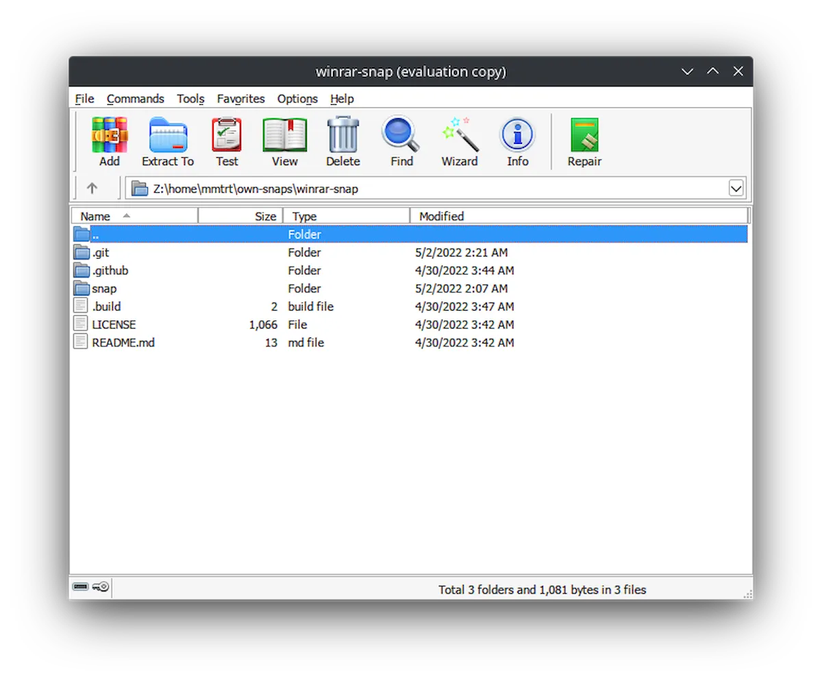 Como instalar o compactador WinRAR no Linux via Snap