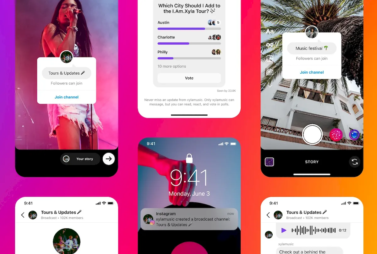Instagram lançou o Broadcast Channels