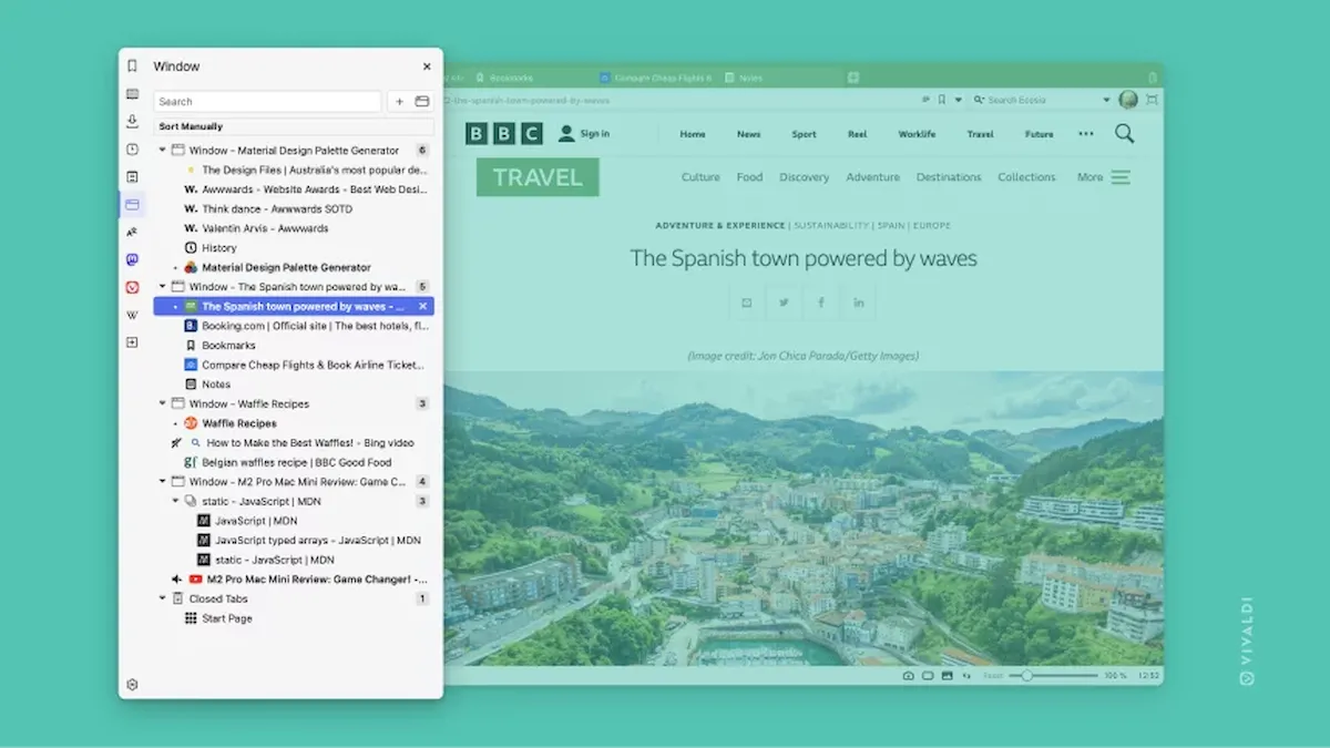 Vivaldi 5.7 lançado com painel de janela renovado, e muito mais