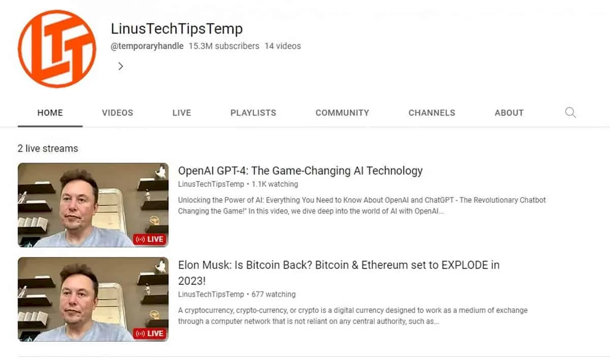 Canais do Linus Tech Tips e TechLinked foram hackeados