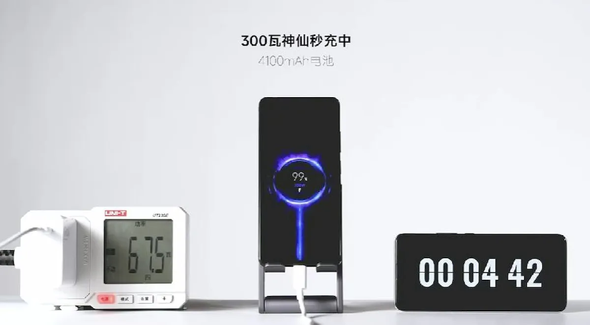 Carregamento rápido de 300W da Redmi carrega em 5 minutos