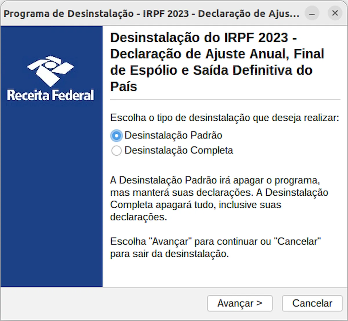 Como instalar o programa IRPF 2023 no Linux via arquivo BIN