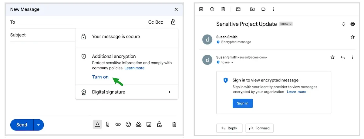 Criptografia do lado do cliente do Gmail já está disponível