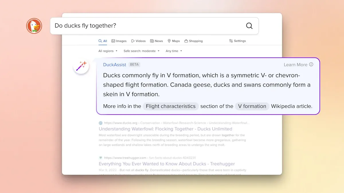 DuckDuckGo lançou a primeira versão beta do DuckAssist