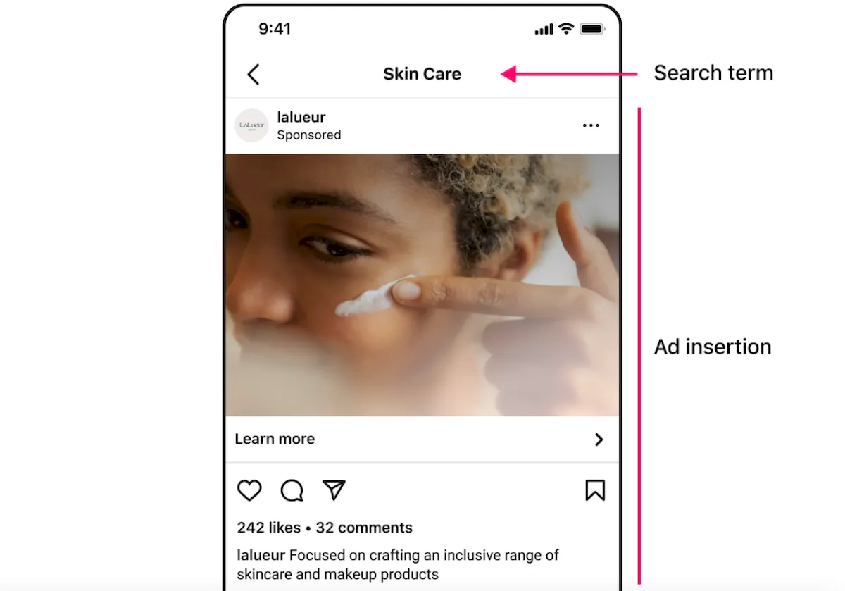 Instagram está testando anúncios nos resultados de pesquisa