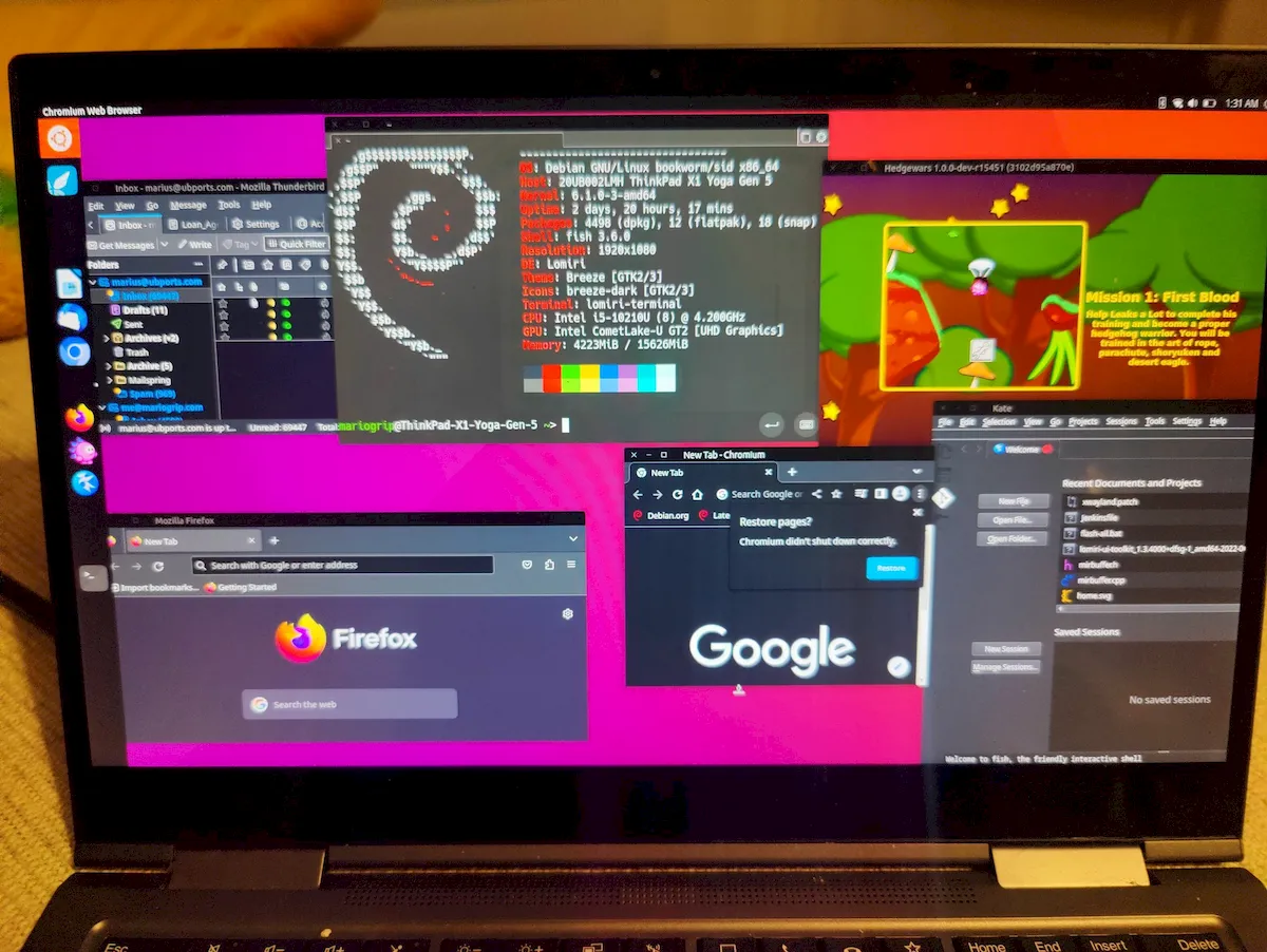 Marius Gripsgard está portando o Lomiri para o Debian
