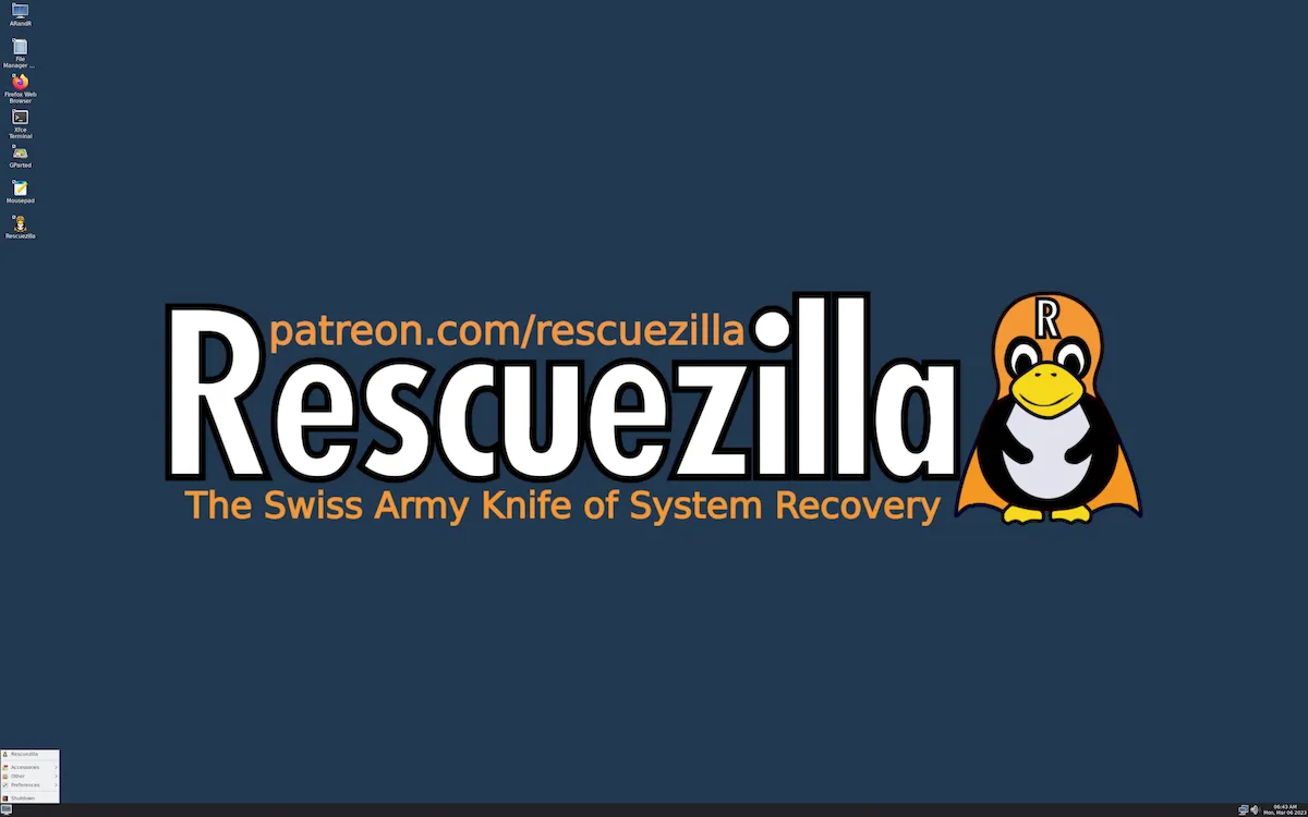 Rescuezilla 2.4.2 lançado com base no Ubuntu 22.04 e 22.10