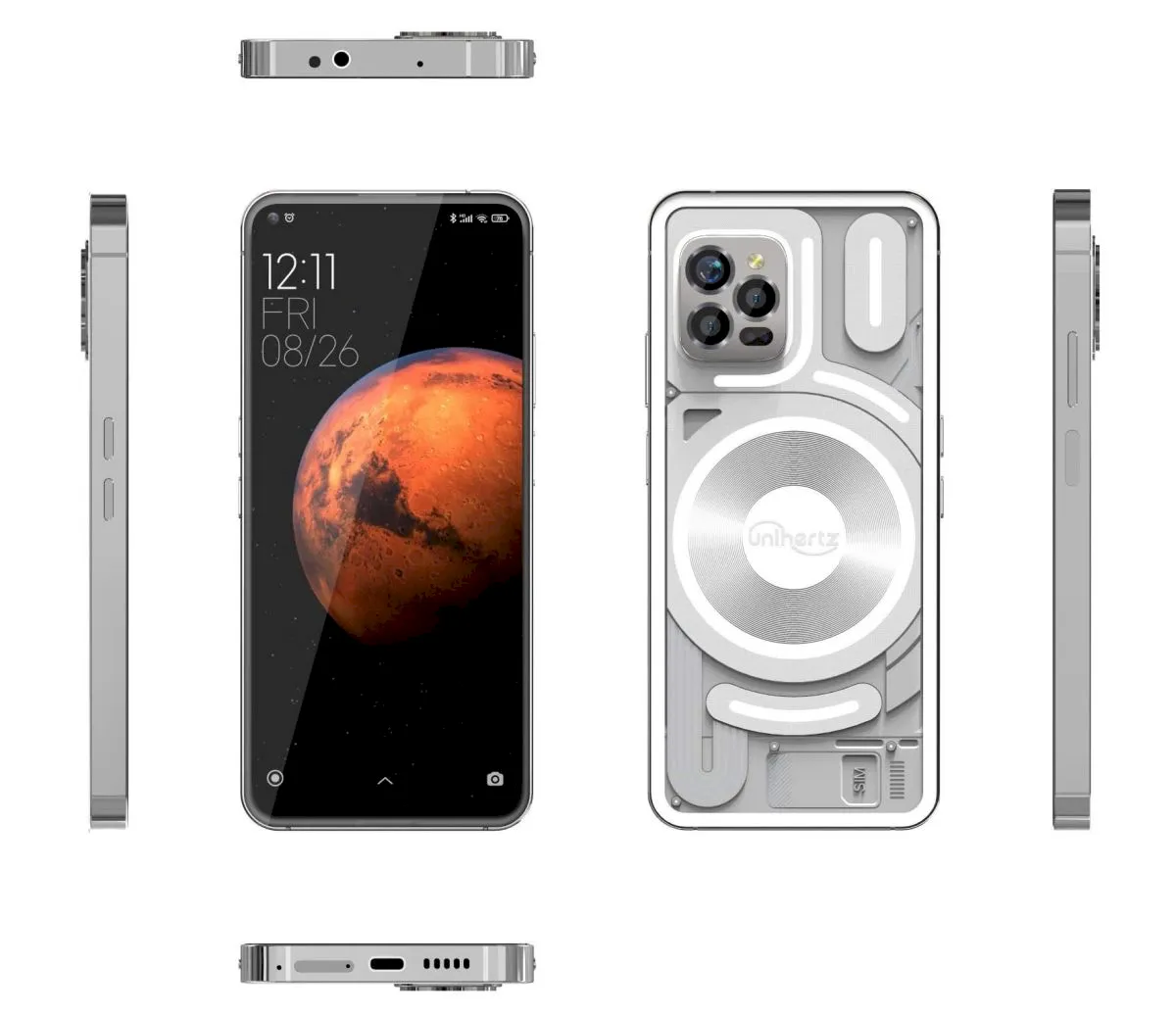 Unihertz Luna, um smartphone com luzes estilo Nothing Phone (1)