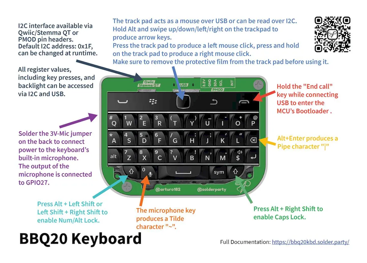 BBQ20KBD, um teclado BlackBerry para PC, tablet ou telefone