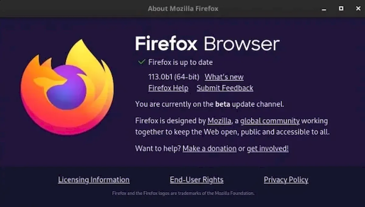 Firefox 113 beta lançado com suporte a imagens AV1 animadas