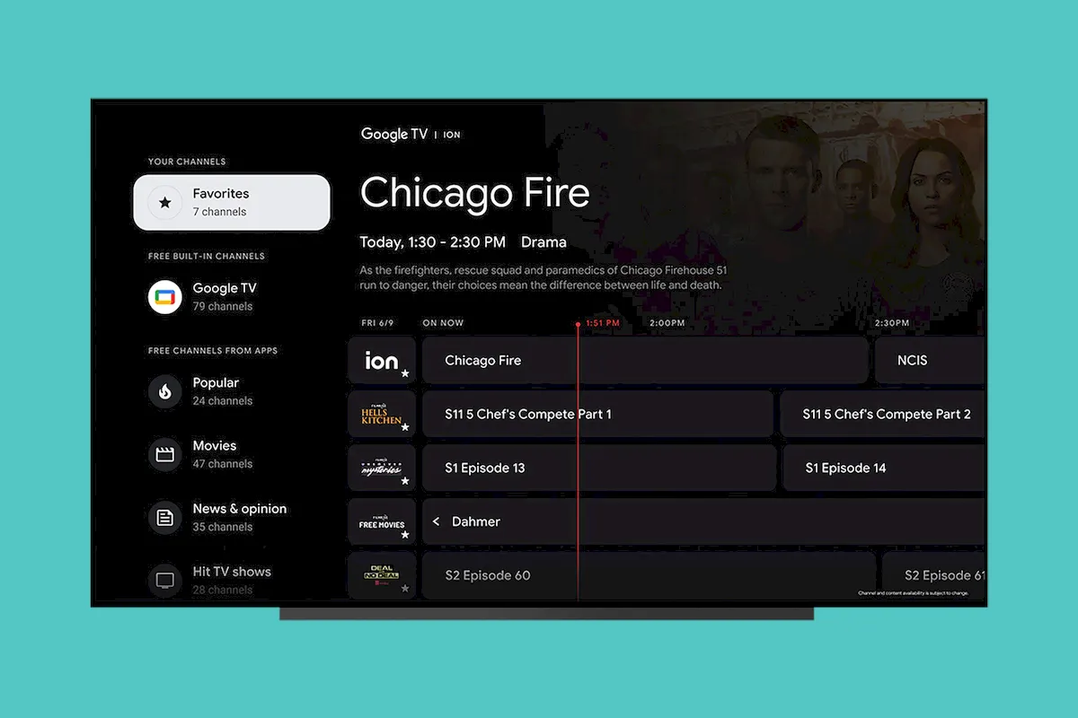 Google TV renovou a aba Live e adicionou mais canais gratuitos