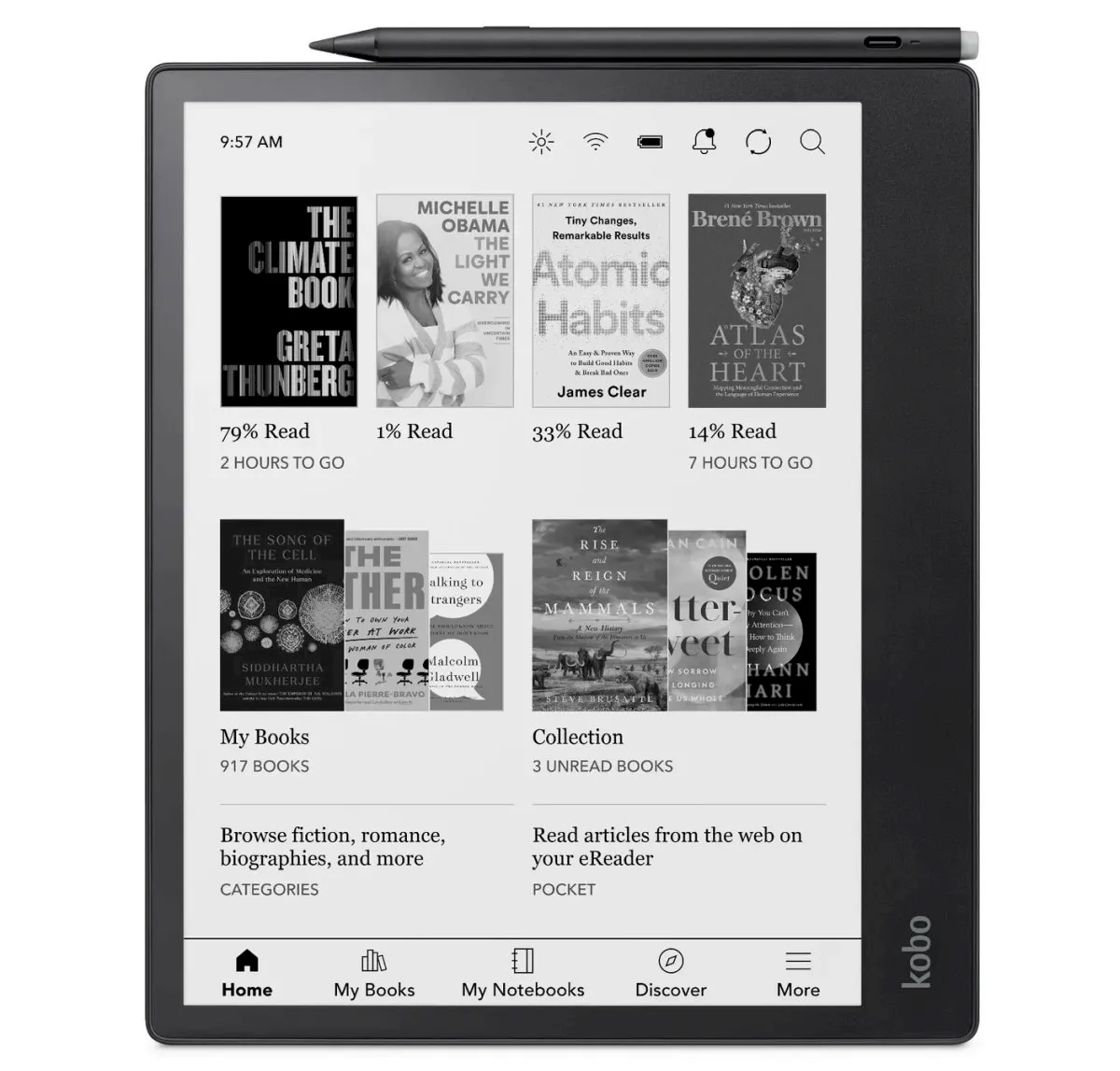 Kobo Elipsa 2E, um tablet E Ink com temperatura de cor ajustável