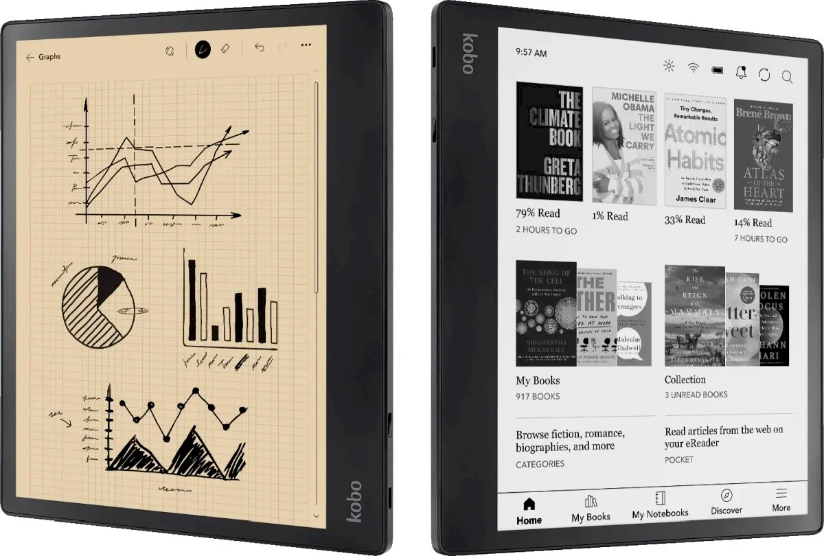 Kobo Elipsa 2E, um tablet E Ink com temperatura de cor ajustável