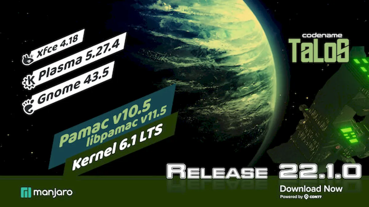 Manjaro 22.1 lançado com Gnome 43, KDE Plasma 5.27 e Xfce 4.18