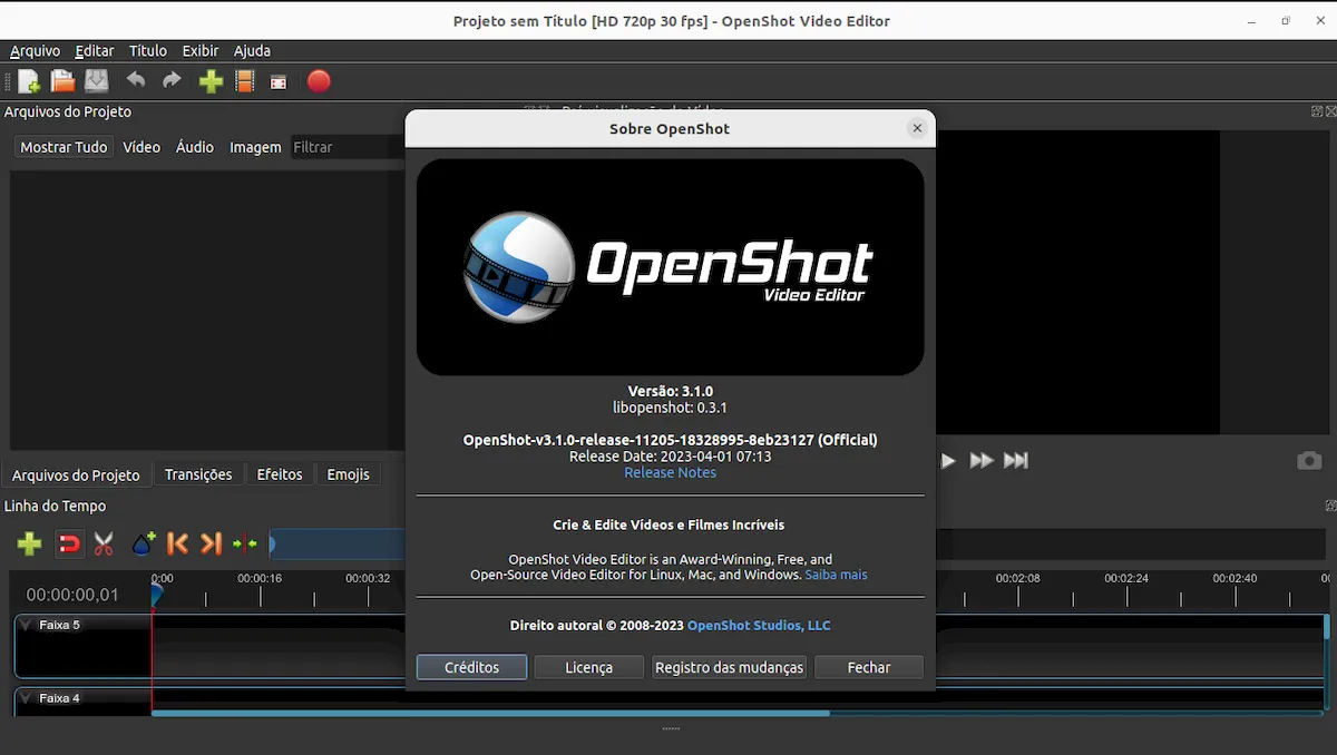 OpenShot 3.1 lançado com mais de 400 perfis de exportação