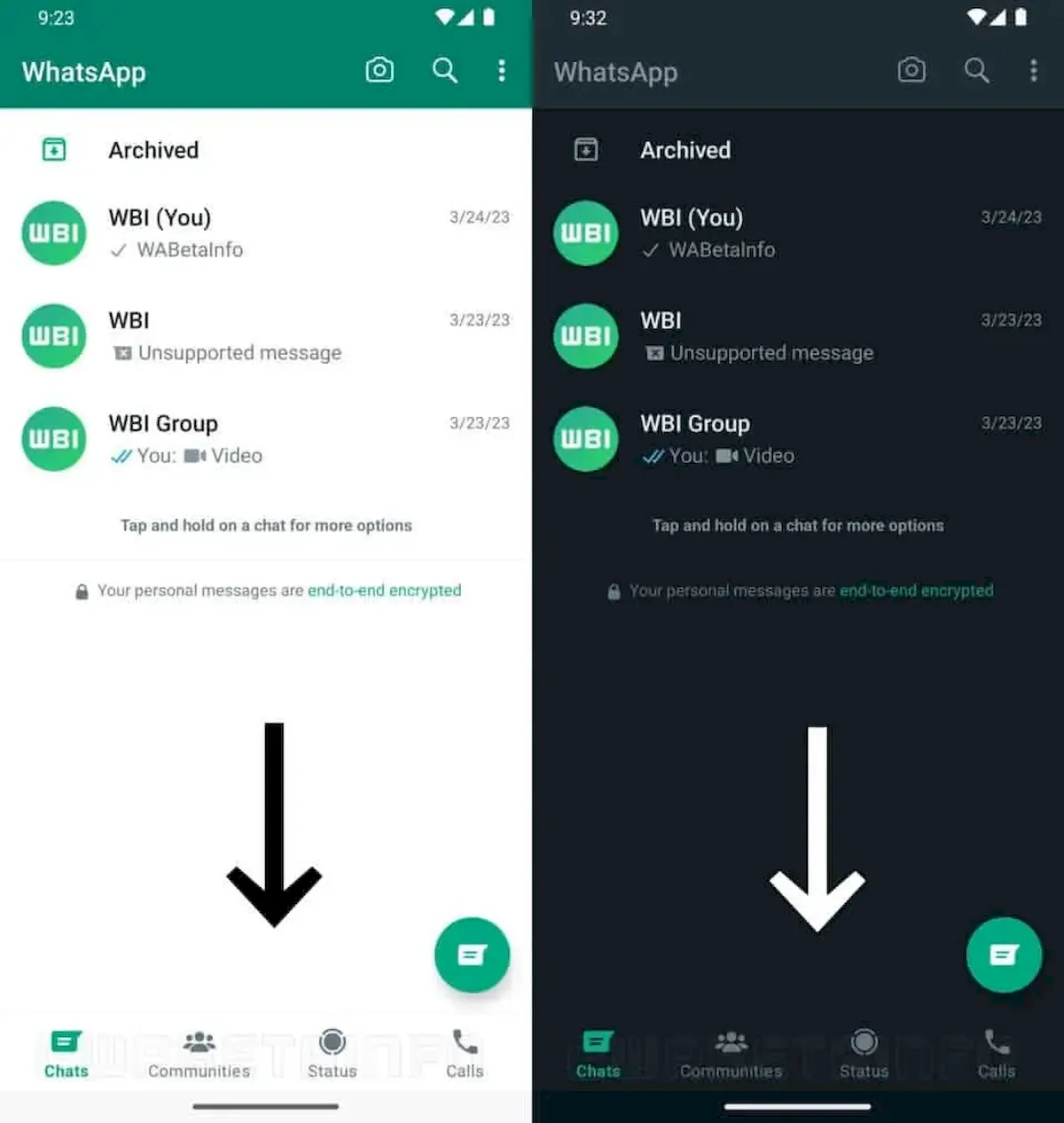 WhatsApp está melhorando a interface de usuário no Android