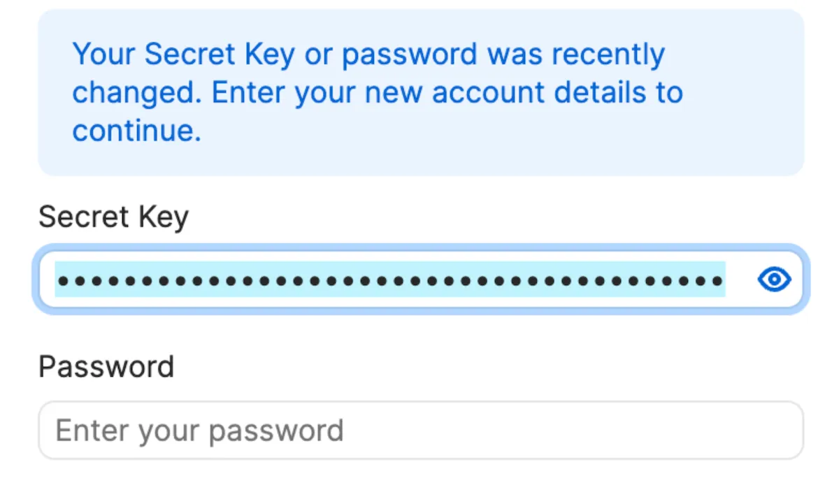 Alerta de alteração de senha do 1Password não foi uma violação