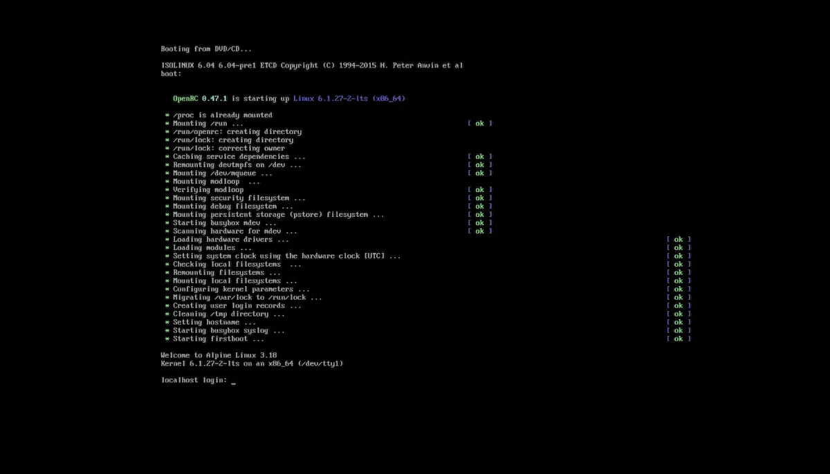 Alpine Linux 3.18 lançado com o kernel 6.1 LTS, e muito mais