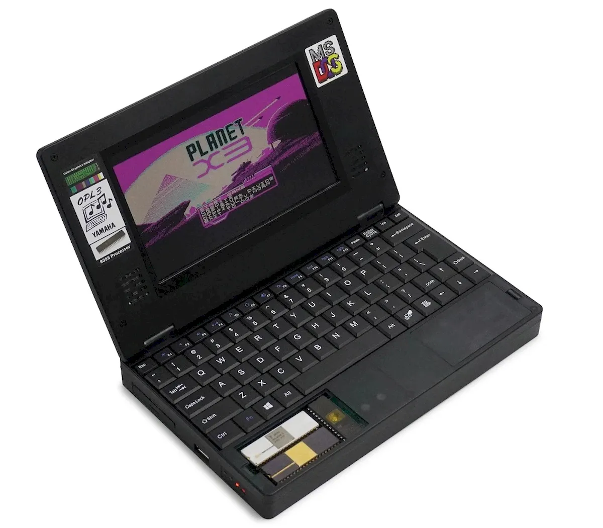 Book 8088 DOS system, um minilaptop com chip Intel 8088