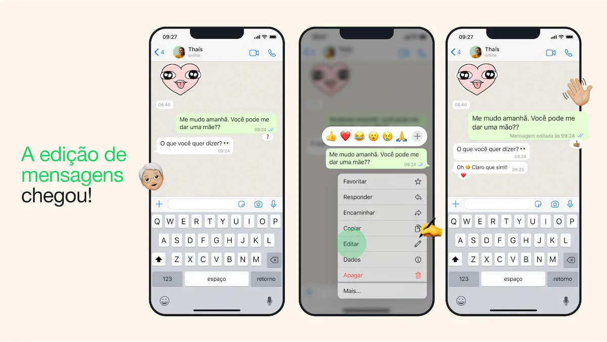 Finalmente você pode editar mensagens no WhatsApp