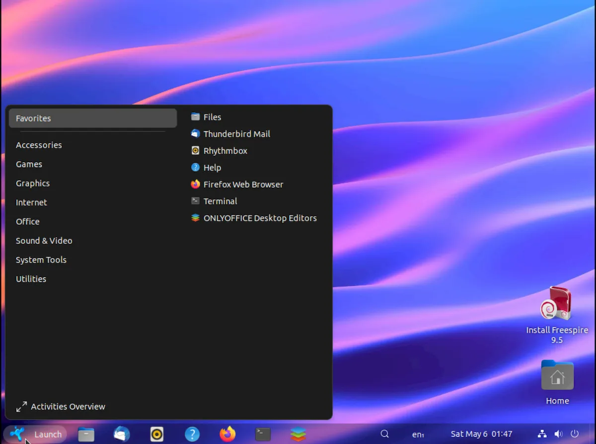 Freespire 9.5 traz GNOME com a aparência do Windows 10