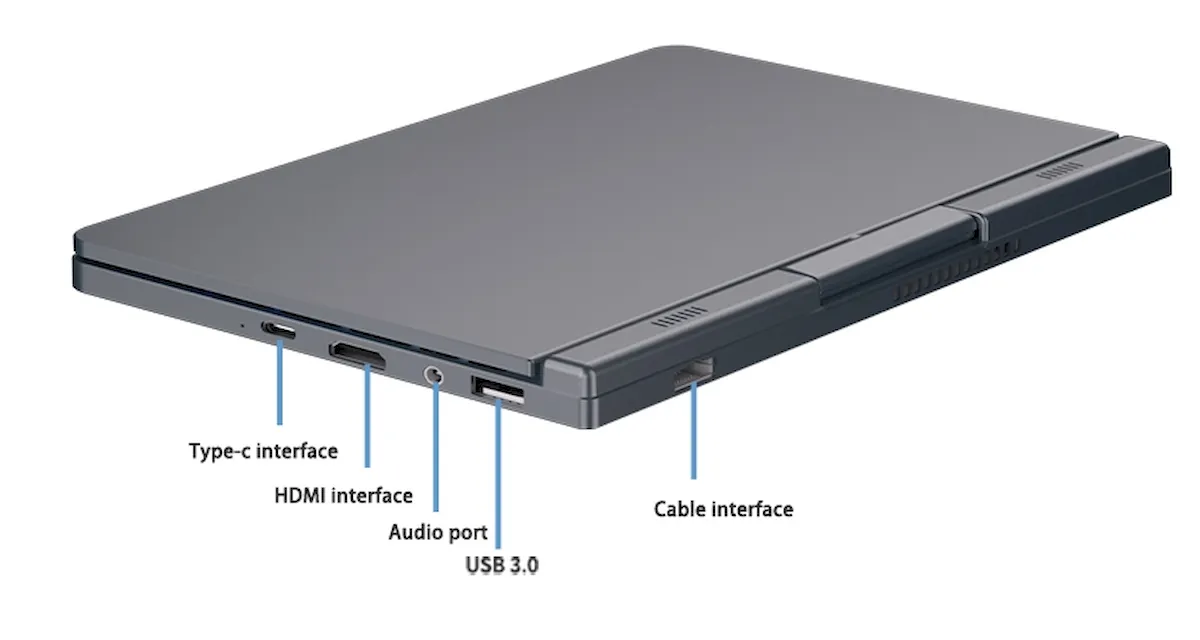 Minilaptop tem touchscreen e chip Intel N100 Alder Lake-N