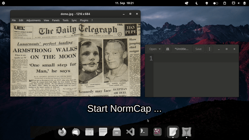NormCap, uma ferramenta de captura de tela que captura texto