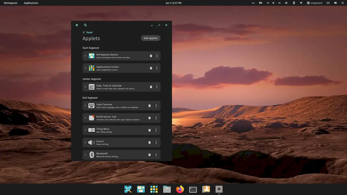 System76 divulgou novas imagens do seu desktop COSMIC