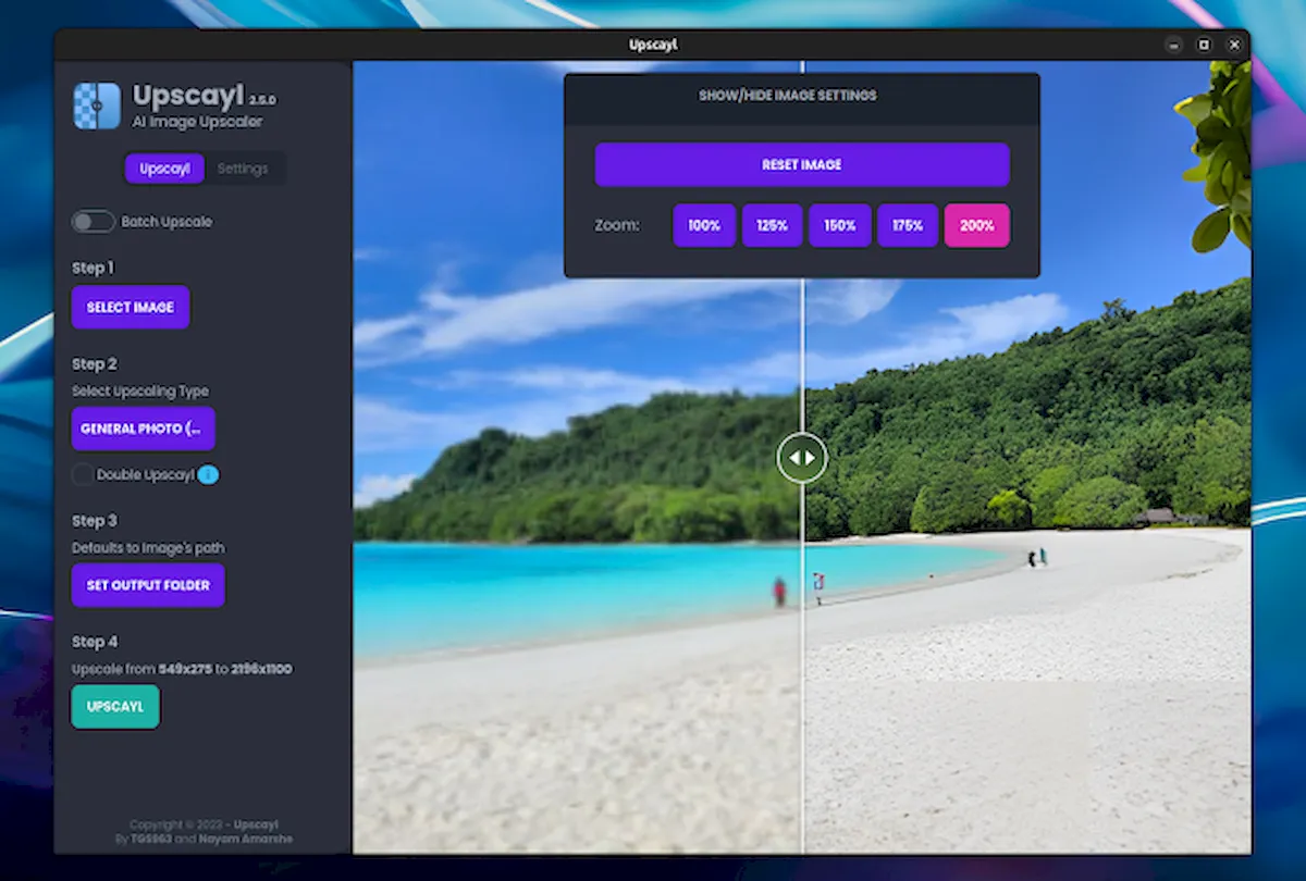 Upscaler 2.5 lançado com nova guia de configurações, e mais