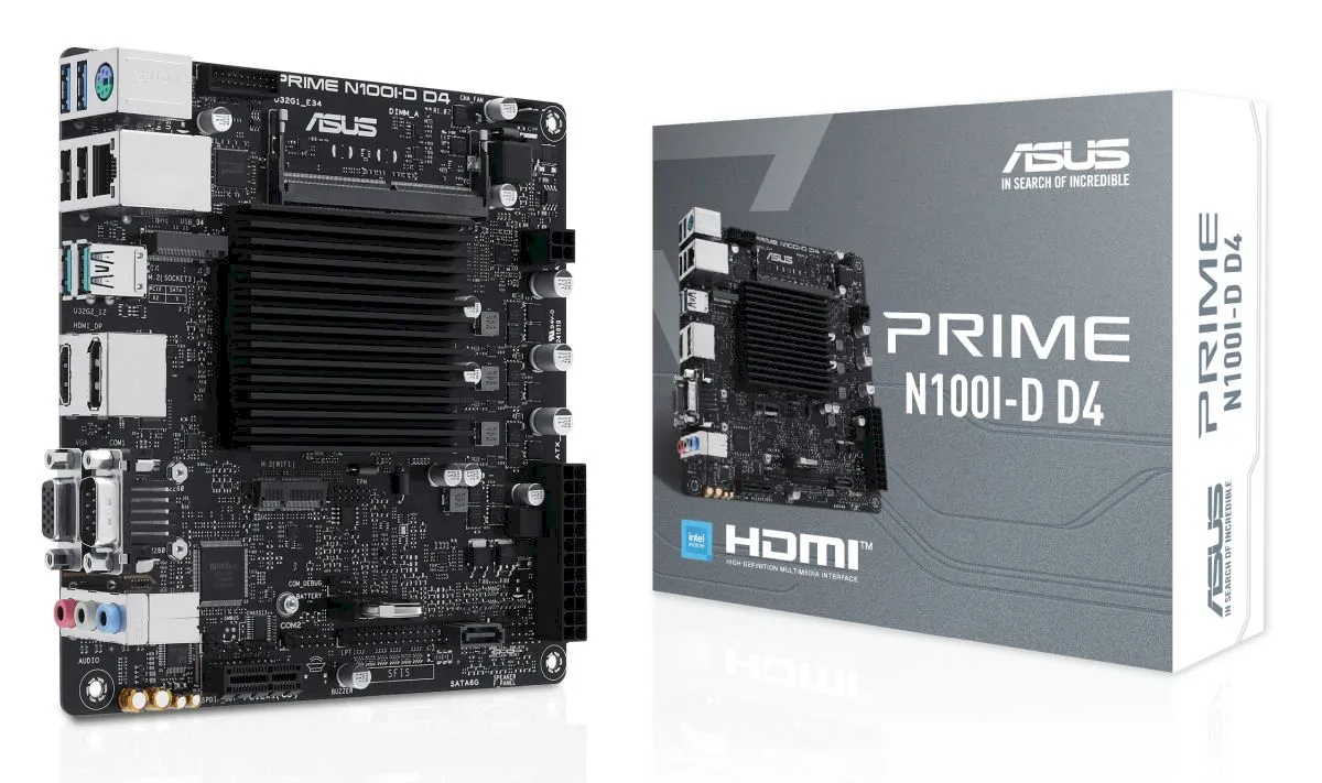 Asus Prime N100I-D, uma placa-mãe mini-ITX com chip Intel N100