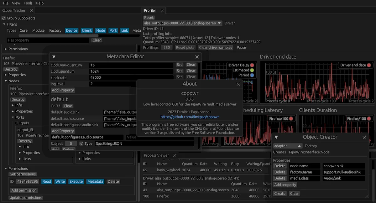 Como instalar o controlador PipeWire coppwr no Linux via Flatpak