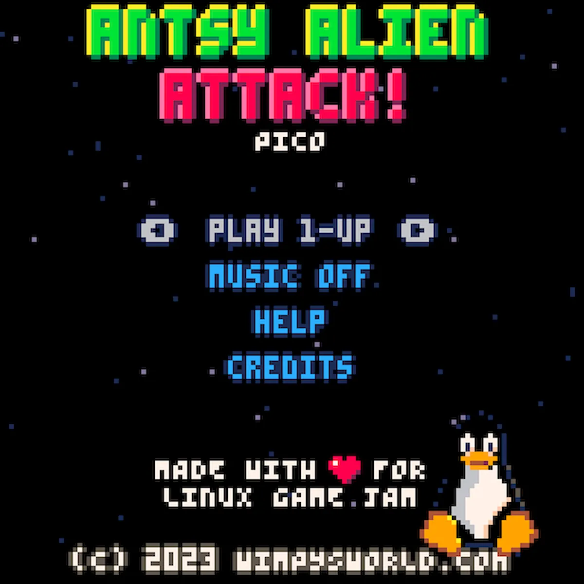 Como instalar o jogo Antsy Alien Attack Pico no Linux via Snap