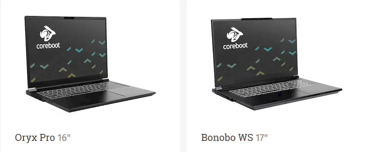 Laptops Oryx Pro e Bonobo WS agora vêm com CPUs Raptor Lake