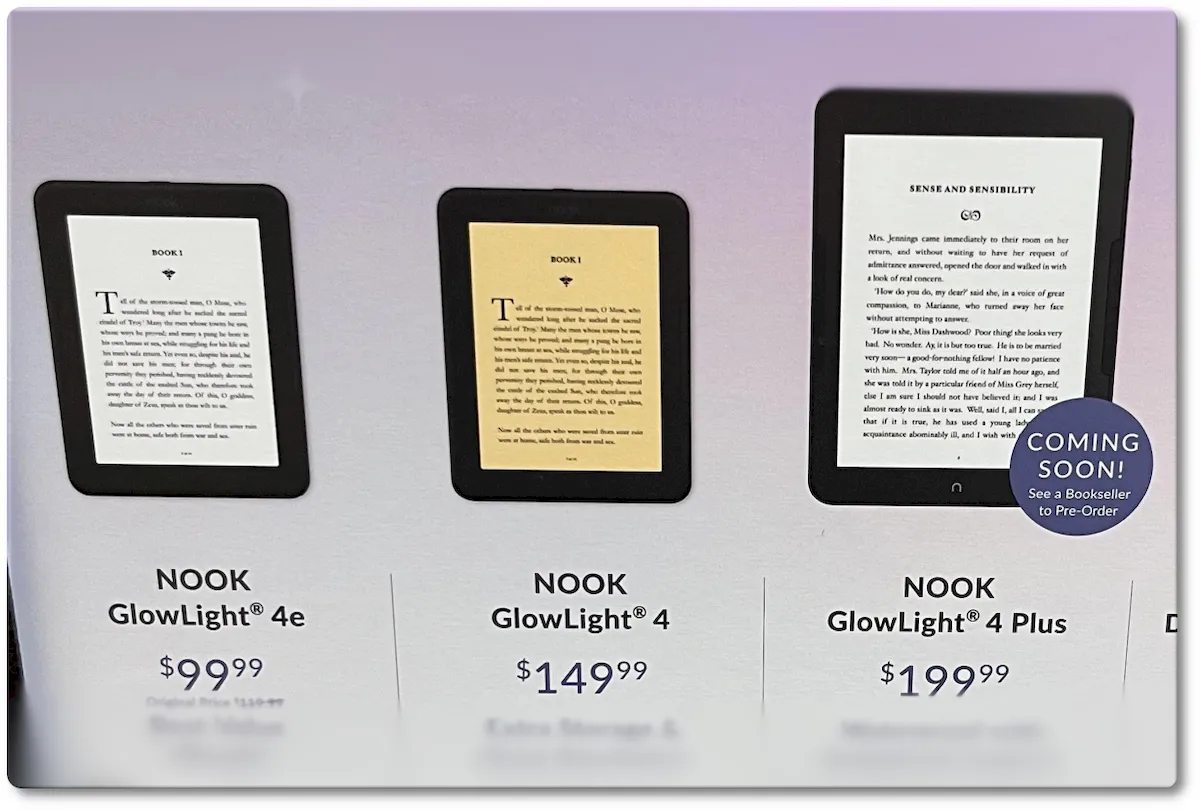 Nook GlowLight 4 Plus, um eReader com suporte para audiolivros