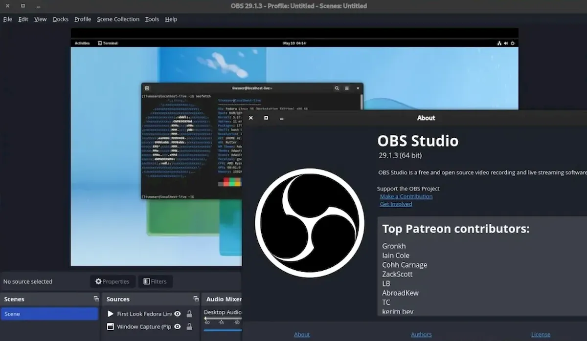 OBS Studio 29.1.3 lançado com várias correções de bugs