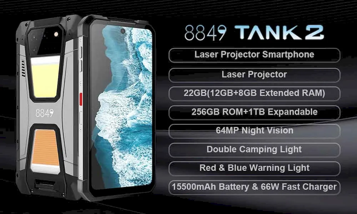 Unihertz Tank 2, um smartphone com projetor a laser embutido