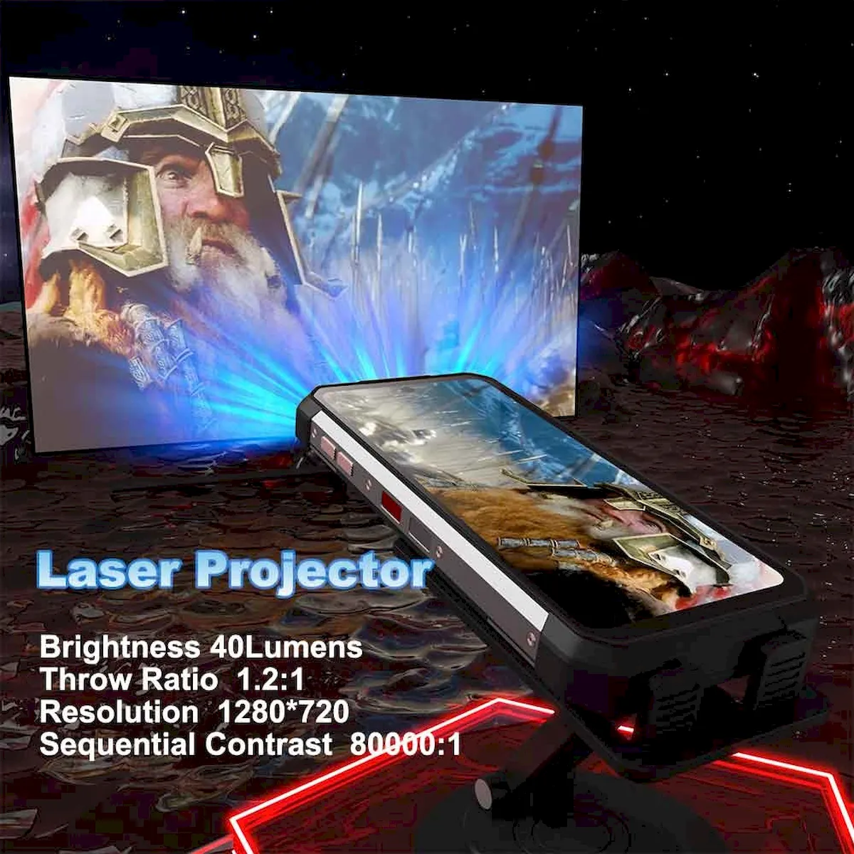 Unihertz Tank 2, um smartphone com projetor a laser embutido