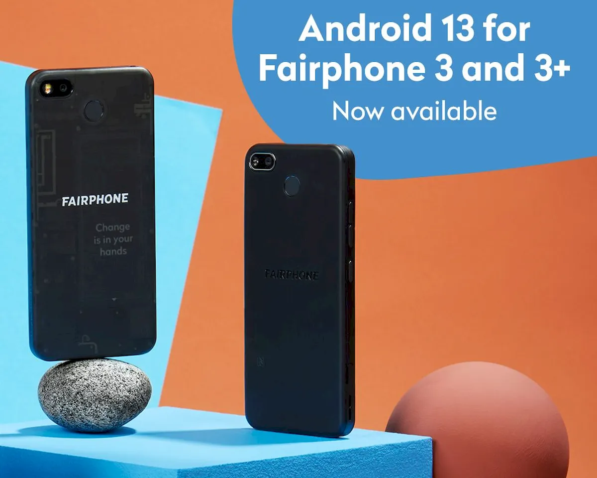 Lançada uma atualização do Android 13 para o Fairphone 3 e 3+
