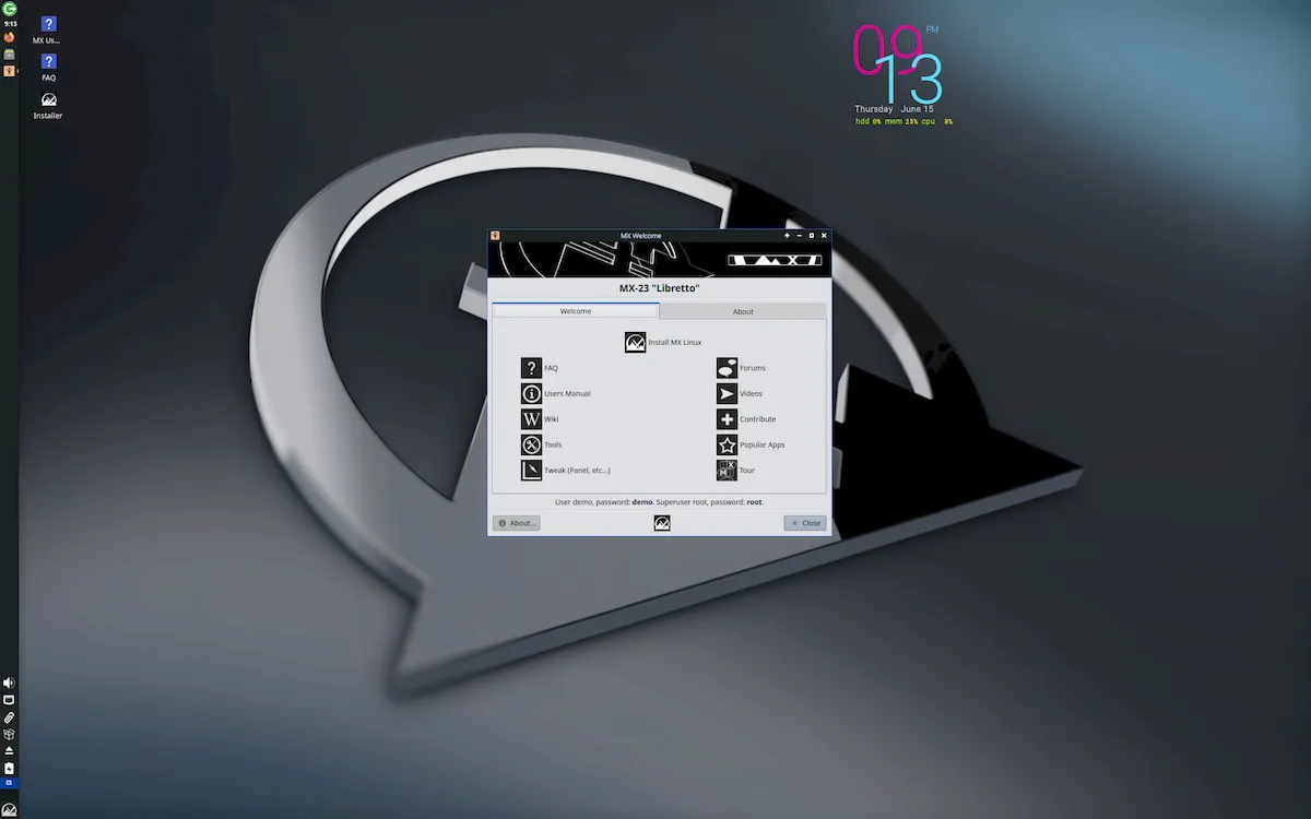 MXLinux 23 RC1 lançado com Xfce, KDE Plasma e Fluxbox