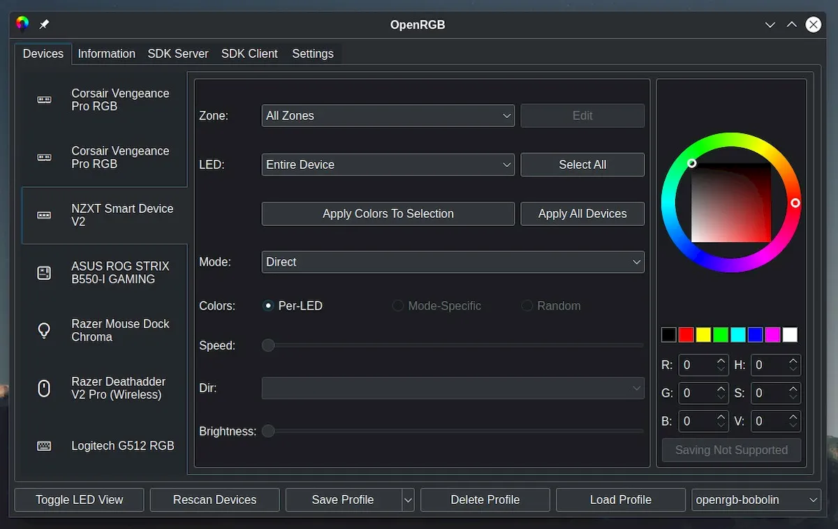 OpenRGB 0.9 lançado com suporte a segmentos