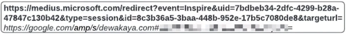 AMP está sendo usado para ataques de phishing evasivos 5 Redirecionamento da Microsoft para um site Google AMP