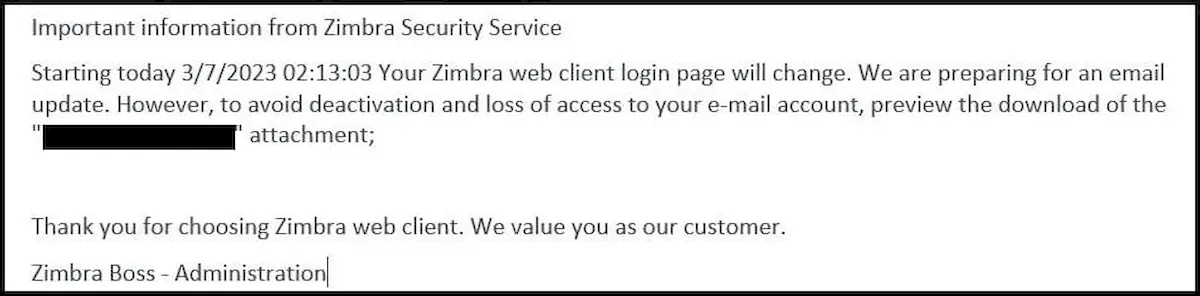 Campanha de phishing rouba contas de servidores Zimbra no mundo