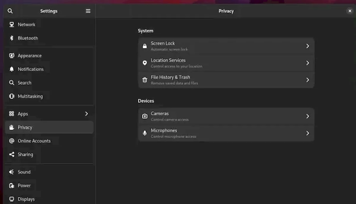 GNOME 45 Beta lançado com GNOME Control Center melhorado