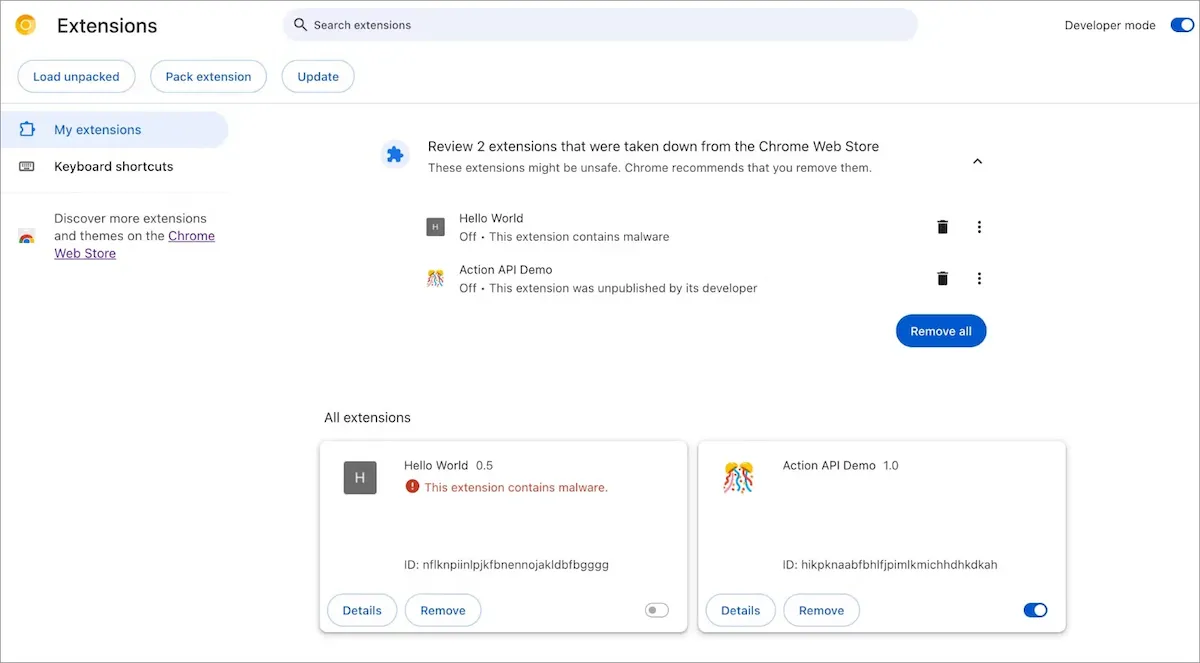 Google Chrome avisará quando extensões instaladas são malware 3 Google Chrome avisará quando extensões instaladas são malware