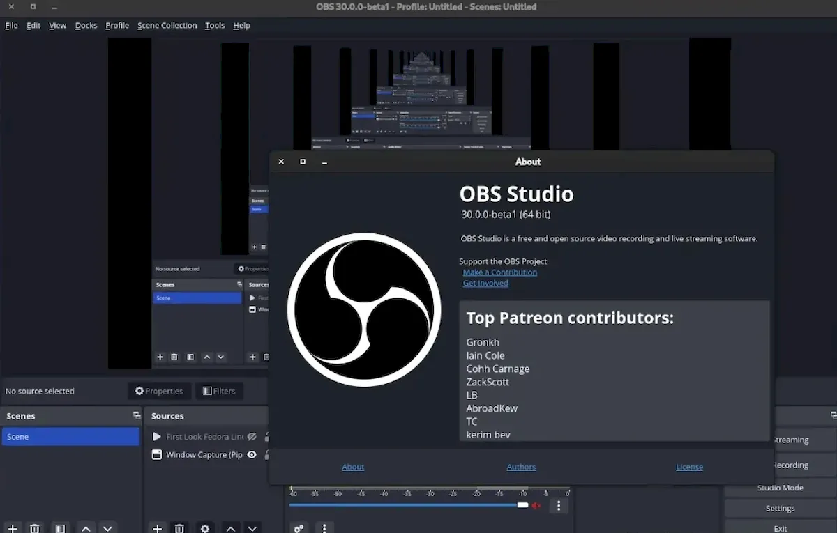 OBS Studio 30 beta 1 lançado com suporte a Intel QSV no Linux