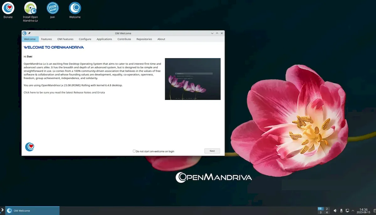 OpenMandriva Lx 23.08 lançado com Mesa 23.2, kernel 6.4, e mais