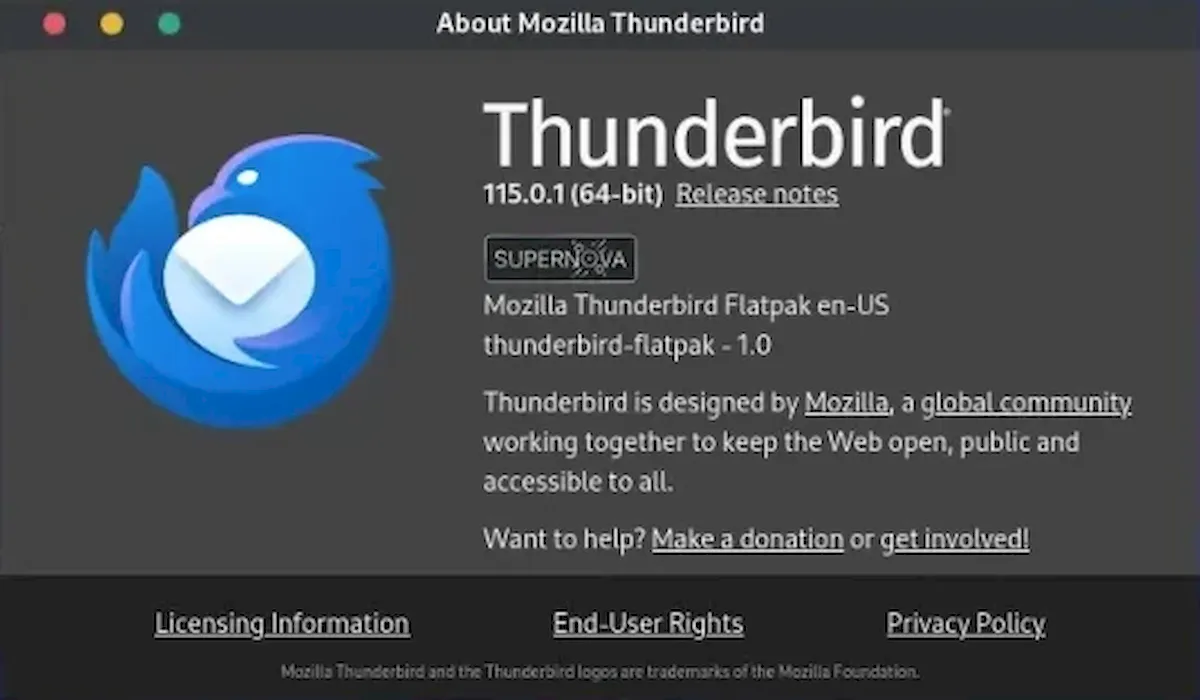 Thunderbird 115.1 lançado com melhor suporte a Flatpak, e mais
