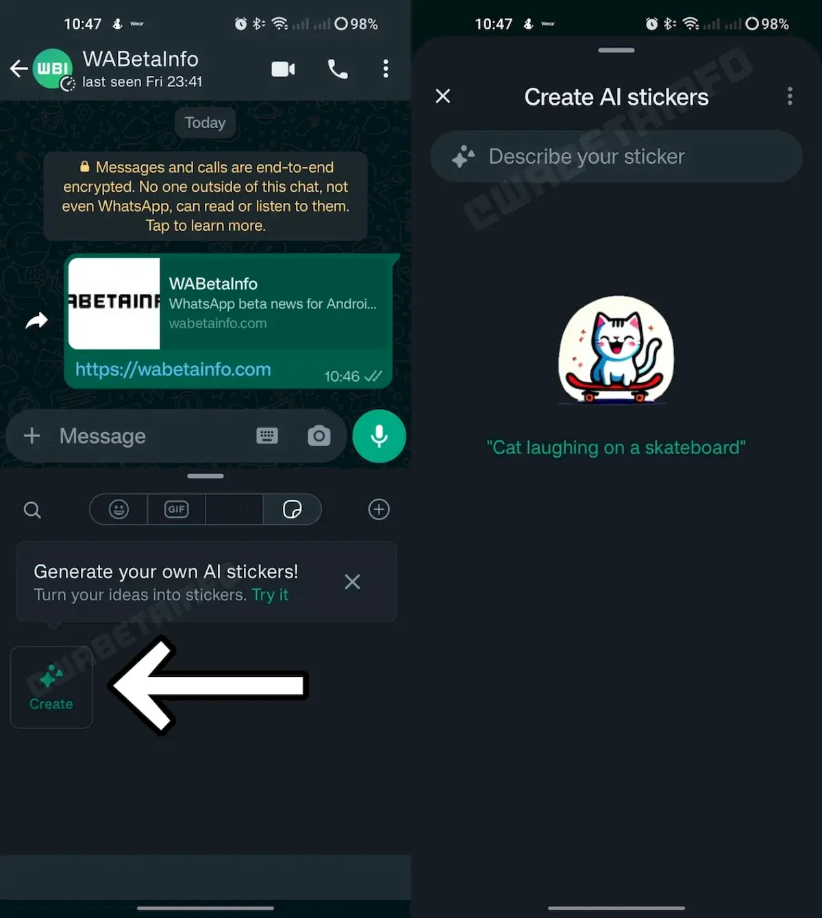 WhatsApp beta permite criar figurinhas usando IA